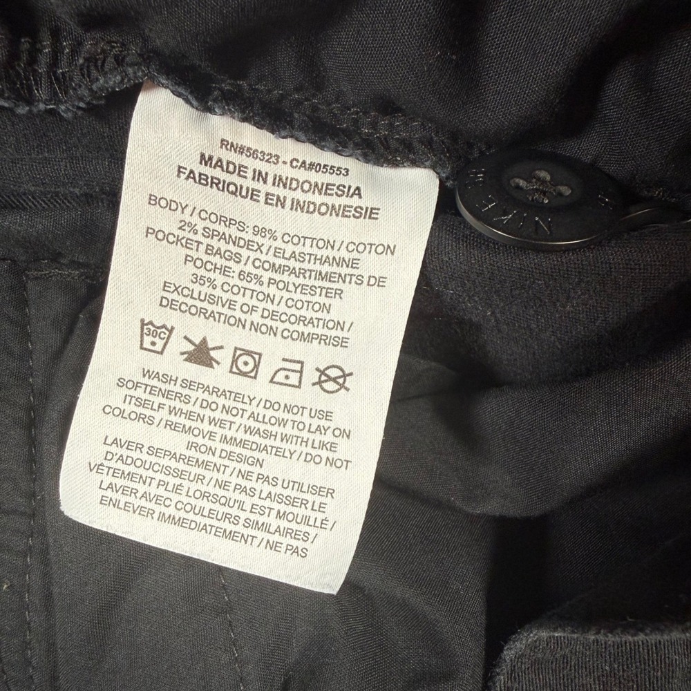 Nike SB Chino Shorts Men 36 Black Stretch Cotton Twill Skate Casual Flat Front - Picture 5 of 8